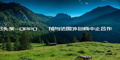 今日头条-OPPO、一加与法国外包商中止合作，德国官网已几乎清空 ! 实际市场份额持续下降 !